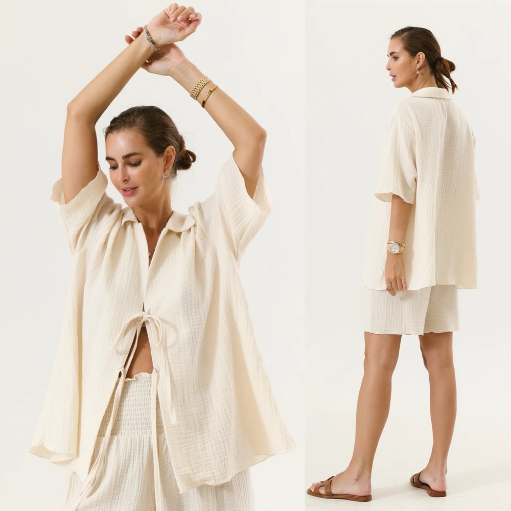 Nothing Fits But | Muslin Nursing Top in Eggshell